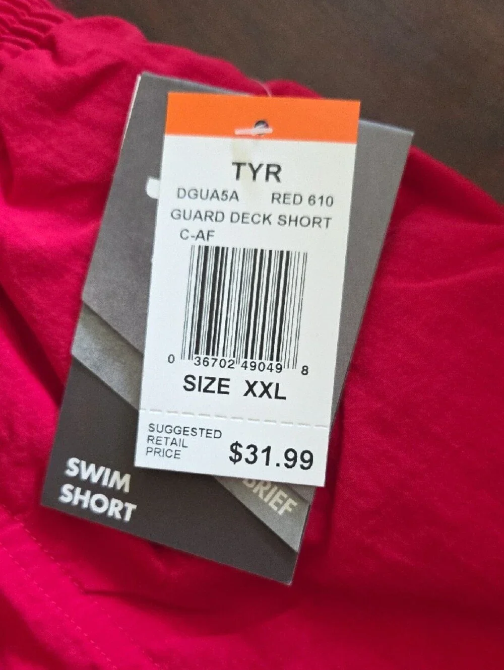 TYR Red Guard Swim Shorts Size XXL Men's.